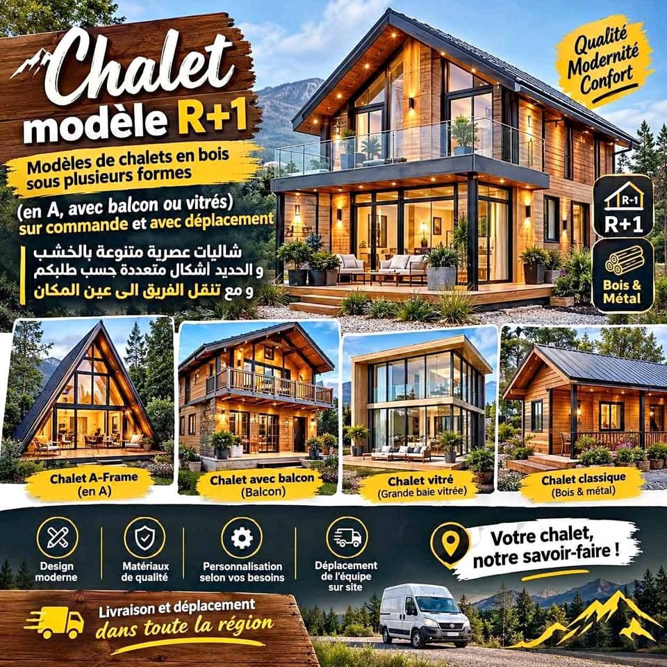Modèles de chalets A-frame en bois
